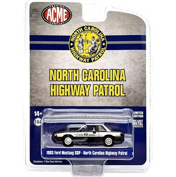 autíčko Ford Mustang SSP North Carolina Highway Patrol 1991 1:64 - Greenlight Ford-Mustang SSP Policie - kovový model auta 1/64