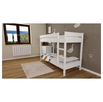 Dětská postel Patrová postel Gino 80x180 cm + rošty ZDARMA - bílá