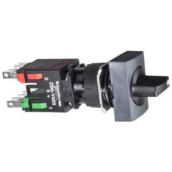 vypínač Schneider Electric XB6DD225B Otočný ovládač a ovládač se zámkem - 2 polohy, 1 Z + 1 V - černá