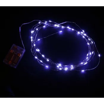 Balónek Fiestas Guirca - Svítící řetěz na baterie 50 LED bílá studená 5 m