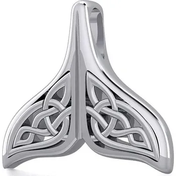 Přívěsek VELRYBÍ PLOUTEV s keltskými uzly, stříbrný přívěsek