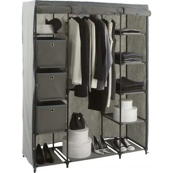 Šatní skříň Skříň 5five Simply Smart 133 x 177 x 44 cm odstíny šedé