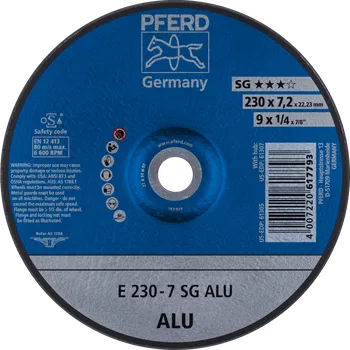 Brusný kotouč Pferd 62223700 | Brusný kotouč 230 x 7,2 x 22,23 mm, SG ALU