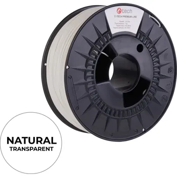 3D tisk Tisková struna (filament) C-TECH PREMIUM LINE, PLA, natural, 1,75mm, 1kg 3DF-P-PLA1.75-NAT