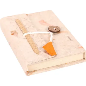 Zápisník Deník z ručního papíru přírodní - malý Barva: Oranžová