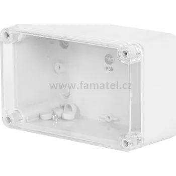 Elektroinstalační krabice Famatel 68071 Krabice SolidBox IP65, 170x105x82mm, průhledné víko, hladké boky