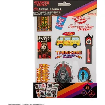 samolepka Stranger Things Samolepky - 2 aršíky (4. série)