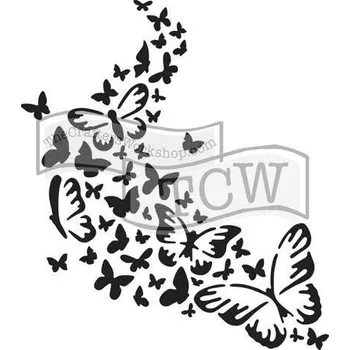 Výtvarná sada TCW šablona 15,24 x 15,24 cm - Butterfly trail