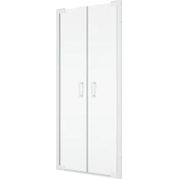 Ronal Bathrooms (Sanswiss) Dvoukřídlé dveře Ronal Cadura 1100 x 2000 mm, bílá matná/sklo čiré