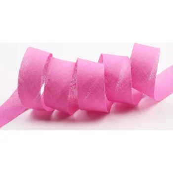 Lemovací šikmý proužek - Bavlněný - Nezažehlený - Růžový