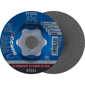 Brusný kotouč Pferd 64188115 | Brusný kotouč 115 mm, hrubé zrno COARSE, CC-GRIND-FLEX SG STEEL