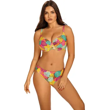 Oblečení a móda Dvoudílné dámské plavky Pati6 S940PA6 - Self žlutá-mix 48F