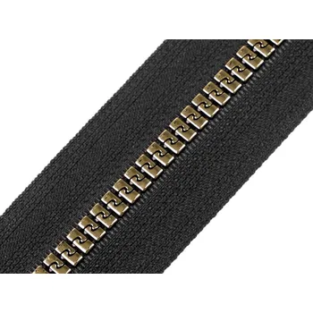 Zip Zip kostěný No 5 designový metráž METRÁŽ - 1 černá zlatá