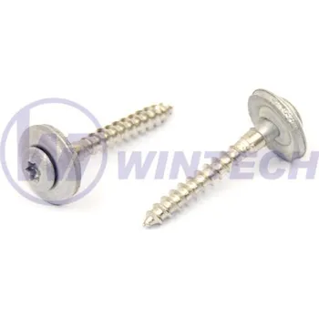 Šroub Klemp.šroub + EPDM, RAL 9006 4,5 x 45 A2 Balení: 200 ks SIBAK45045ACO1