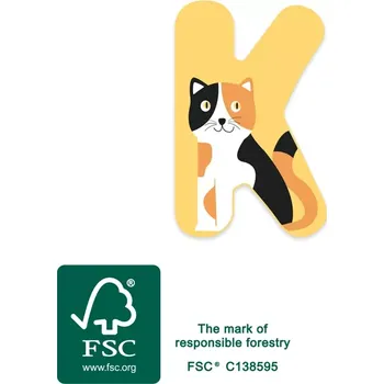 Dřevěná hračka Small foot dřevěné písmeno K