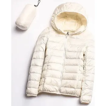 Dámská softshellová bunda Dámská plus size prošívaná bunda s kapucí Barva: Bílá, Velikost: XL