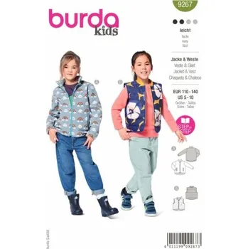 Volný čas Střih na dětskou bundu a vestu Burda 9267 -