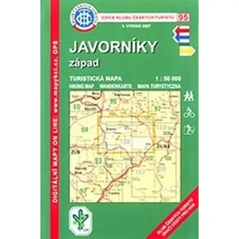 Cestování Javorníky západ 1:50 0000/KČT 95 Turistická mapa