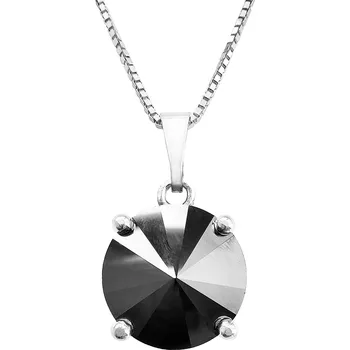 Módní doplněk JSB bijoux s.r.o. Stříbrný náhrdelník s přívěskem samostatné rivoli Swarovski Hematite (Stříbro 925/1000)