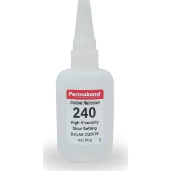 Průmyslové lepidlo PERMABOND 240 vysoce viskózní kyanoakrylátové vteřinové lepidlo 50g