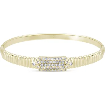 Náramek biju Pozlacený pevný náramek 14k se zirkony 2002673