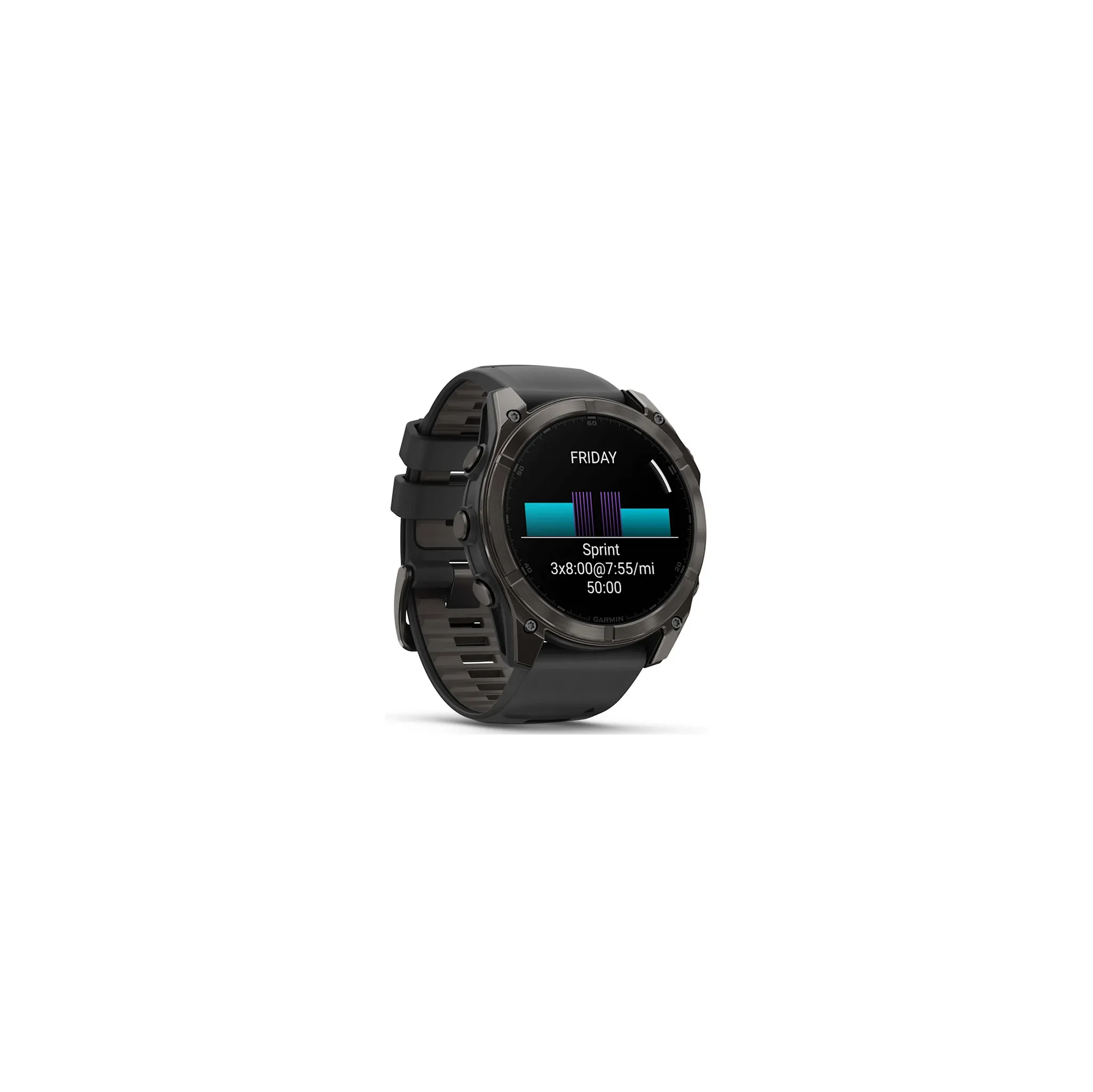 Fotografie 2 - Chytré hodinky Garmin fēnix 8 51 mm Sapphire Carbon Gray DLC Titanium Black/Gray Silicone Band