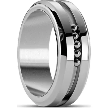 Prsten Tigris | 8mm pohyblivý prsten stříbrné barvy s kuličkami - Seizmont