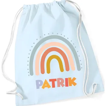 Sportovní vak TRK Vak na záda s vlastním jménem - DUHA Barva: Modrá