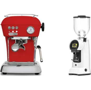 Kávovar Ascaso Dream ONE, Love Red + Eureka Helios 75, white