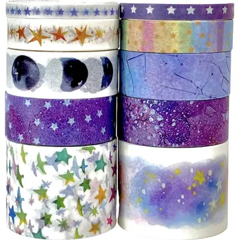 Lepicí páska AKN Sada 10 ks washi pásek - Galaxie