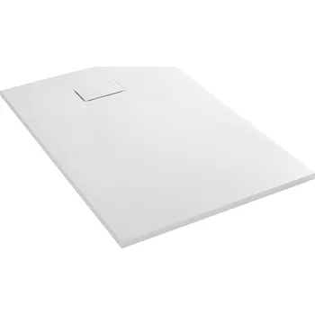 Sprchová vanička CERANO - Sprchová vanička obdélníková Gusto - SMC/minerální kompozit - strukturovaná bílá matná - 100x80 cm