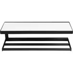 Sapho SKA nástěnná police 450x140x160mm, černá mat s bílou MDF deskou