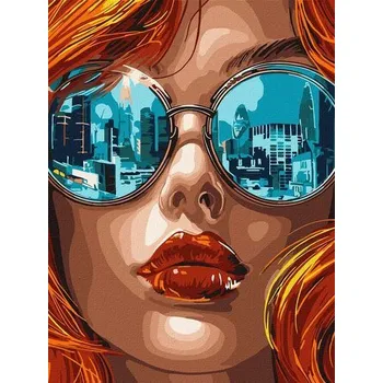 Set školních potřeb Malowanie po numerach - Krajobraz Londynu 30x40cm