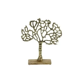 Kovový strom života Wesly zlatý 30x26x5 cm