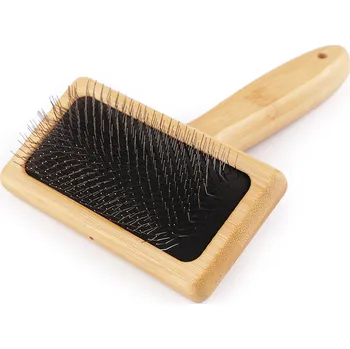 Rozčesávací kartáč / hřeben na macrame dřevěný 5,5x10,5 cm