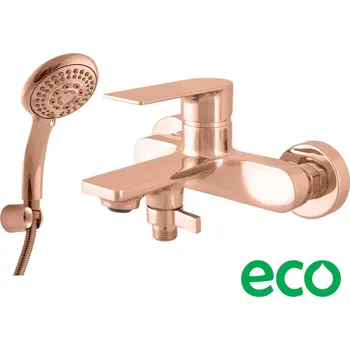 Vodovodní baterie Nil Vodovodní baterie vanová, s příslušenstvím, zlatá růžová lesklá NL154.5/1ZRL