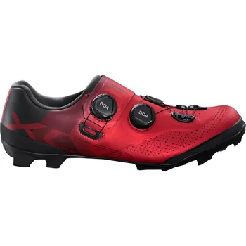 Pánské cyklistické tretry SHIMANO SH-XC702 MTB tretry - pánské, červené, velikost 45, širší