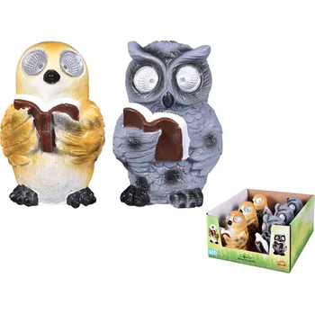 Zahradní dekorace Sova solární 14x10x16cm