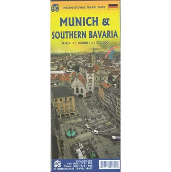 ITMB Publishing mapa Bavaria & Munich 1:500 t., 1:10 t. voděodolná ITM