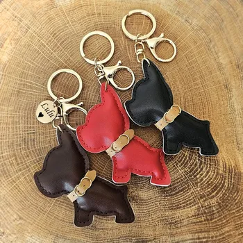 Pejsek - koženkový přívěsek na klíče