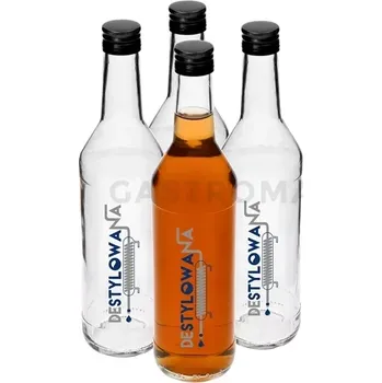 Láhev 500 ml s uzávěrem, potisk Destilovaná 4 ks. | BROWIN, 631423