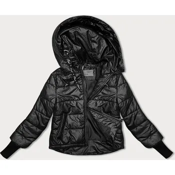 Krátká černá dámská bunda S'West s látkovými stahovacími lemy (B8189-1) odstíny černé XL (42)