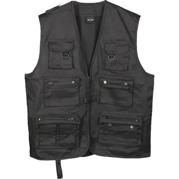 Pánská vesta Lovecká rybářská vesta bez rukávů Mil-Tec Hunt&Fishing Mesh Black S