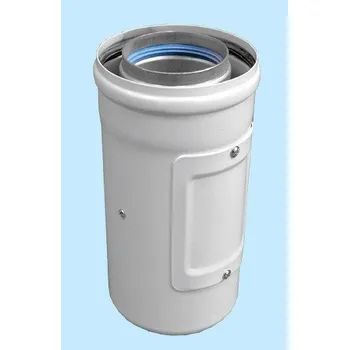 Kouřovod Trubka s revizním otvorem DN60/100, L-250mm, bílá - Al-koncentrická