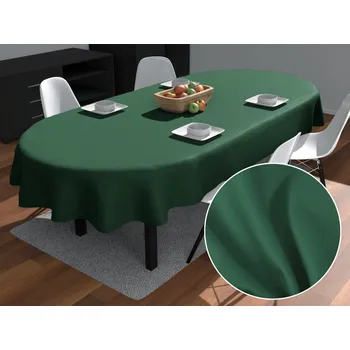 ubrus Oválný bavlněný saténový ubrus ST-014 Zelený 50x100 cm