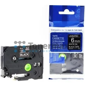 Kompatibilní Brother TZe-315 (AZe-315), 6 mm, laminovaná černá páska / bílý tisk