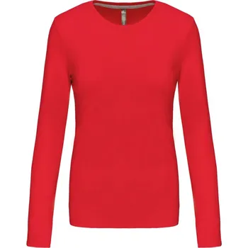 Dámské triko s dlouhým rukávem Kariban K383 Barva: Červená, Velikost: M