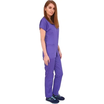 Zdravotnický oděv Fialový zdravotnický set na zip - dámský | drinuniforma.cz