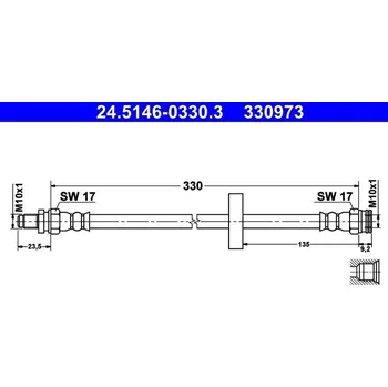 Brzdová hadice Brzdová hadice ATE 24.5146-0330.3