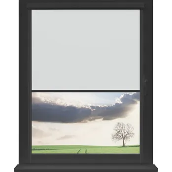 Roleta Dekodum Zatemňovací roleta v antracitové kazetě, barva látky White Šířka (cm): 34, Výška (cm): Standardní (do 150 cm), Strana mechanismu: Levá